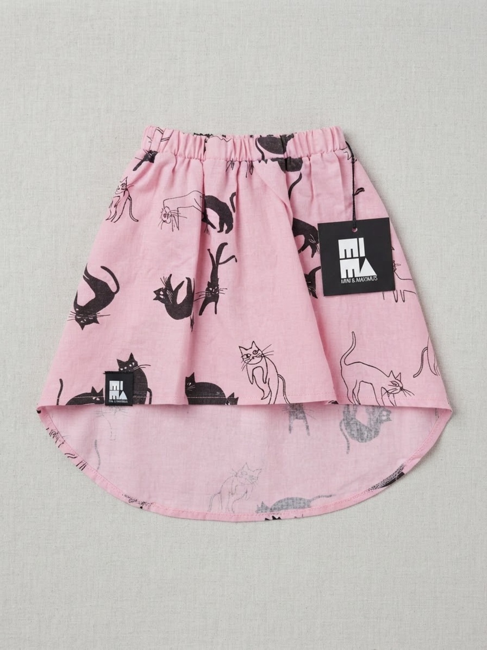 NWT Mini & Maximus Pink Black Cat Skirt